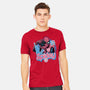 Spidey In New York City-Mens-Heavyweight-Tee-glitchygorilla