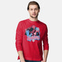 Spidey In New York City-Mens-Long Sleeved-Tee-glitchygorilla