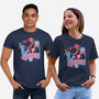 Spidey In New York City-Unisex-Basic-Tee-glitchygorilla