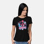 Spidey In New York City-Womens-Basic-Tee-glitchygorilla