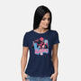 Spidey In New York City-Womens-Basic-Tee-glitchygorilla