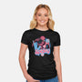 Spidey In New York City-Womens-Fitted-Tee-glitchygorilla