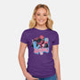 Spidey In New York City-Womens-Fitted-Tee-glitchygorilla