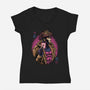Lord Of Cards-Womens-V-Neck-Tee-glitchygorilla