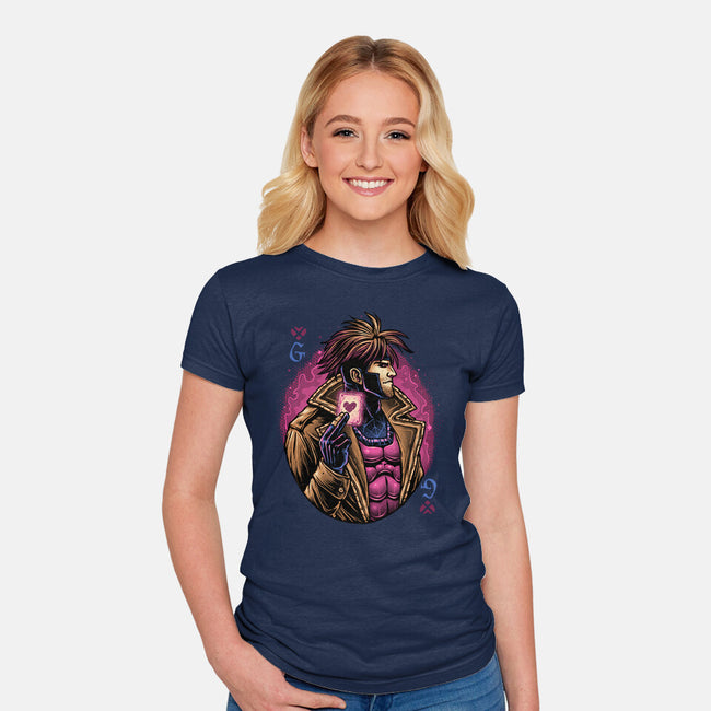 Lord Of Cards-Womens-Fitted-Tee-glitchygorilla