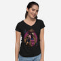 Lord Of Cards-Womens-V-Neck-Tee-glitchygorilla