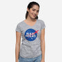 Saving The Sun-Womens-V-Neck-Tee-mekazoo