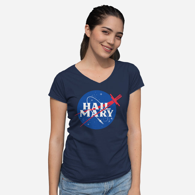 Saving The Sun-Womens-V-Neck-Tee-mekazoo