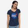 Saving The Sun-Womens-V-Neck-Tee-mekazoo