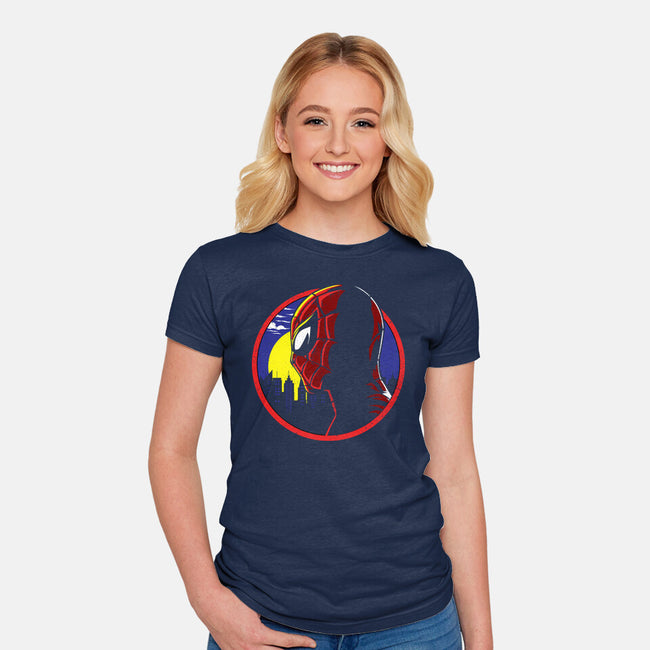 Spidey Tracy-Womens-Fitted-Tee-dandingeroz
