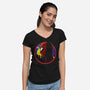Spidey Tracy-Womens-V-Neck-Tee-dandingeroz