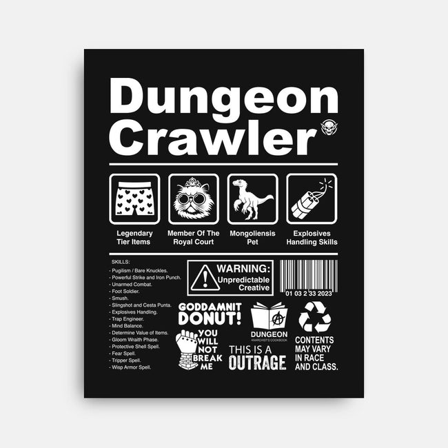 Dungeon Label-None-Stretched-Canvas-DrMonekers