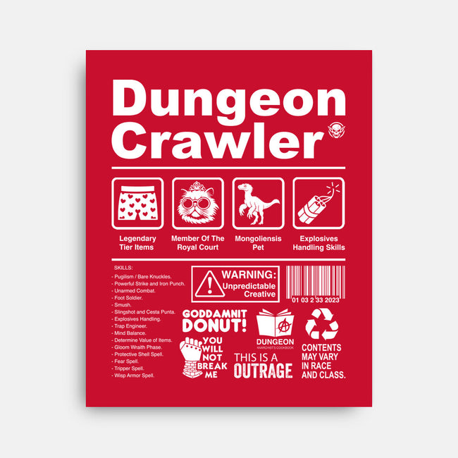 Dungeon Label-None-Stretched-Canvas-DrMonekers