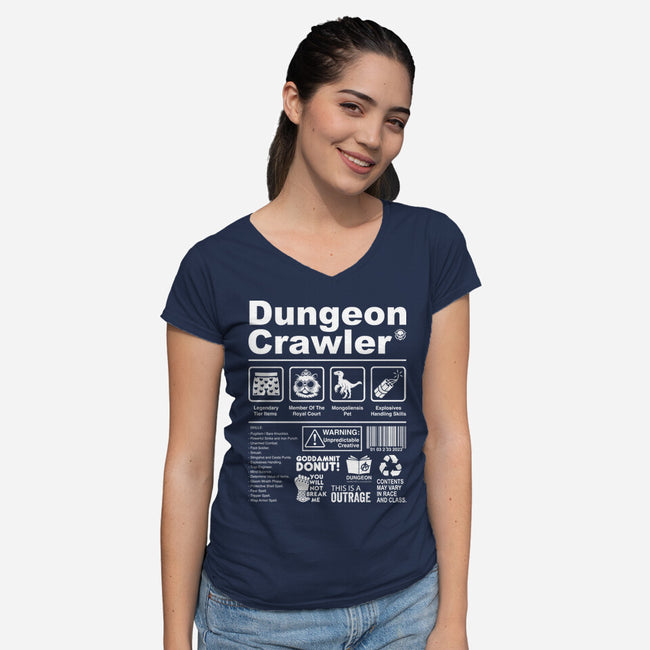 Dungeon Label-Womens-V-Neck-Tee-DrMonekers