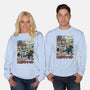 Robocat Attack-Unisex-Crew Neck-Sweatshirt-GODZILLARGE