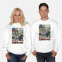 Robocat Attack-Unisex-Crew Neck-Sweatshirt-GODZILLARGE