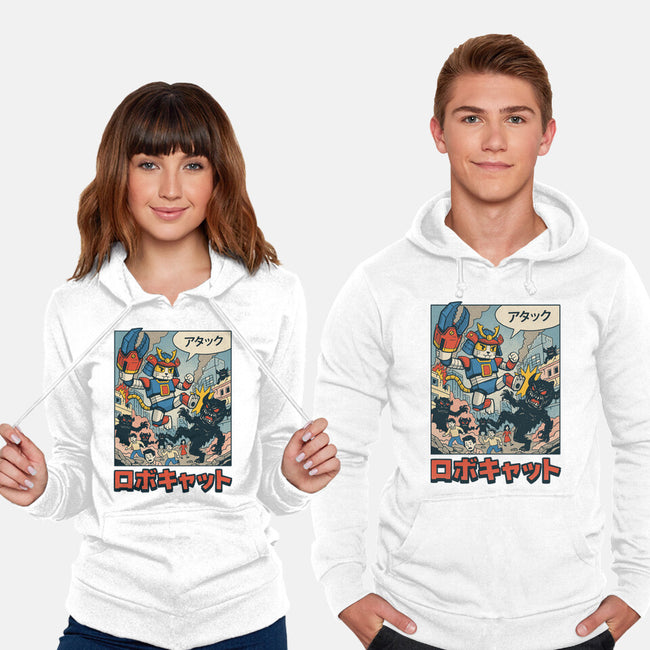 Robocat Attack-Unisex-Pullover-Sweatshirt-GODZILLARGE