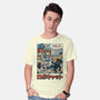 Robocat Attack-Mens-Basic-Tee-GODZILLARGE
