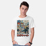 Robocat Attack-Mens-Basic-Tee-GODZILLARGE