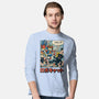 Robocat Attack-Mens-Long Sleeved-Tee-GODZILLARGE