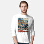 Robocat Attack-Mens-Long Sleeved-Tee-GODZILLARGE