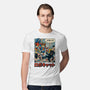Robocat Attack-Mens-Premium-Tee-GODZILLARGE