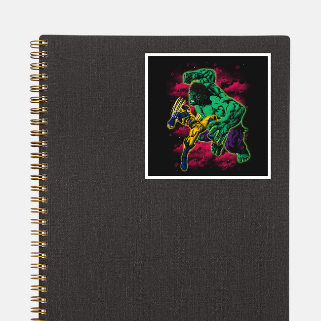Savage Meets Steel-None-Glossy-Sticker-zybbhorn