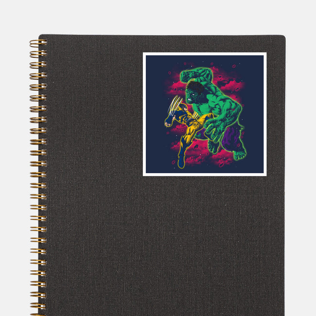 Savage Meets Steel-None-Glossy-Sticker-zybbhorn
