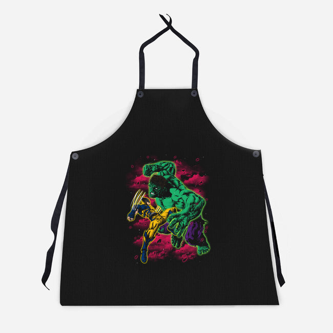 Savage Meets Steel-Unisex-Kitchen-Apron-zybbhorn