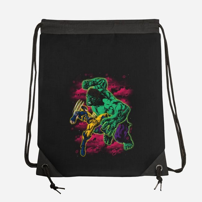 Savage Meets Steel-None-Drawstring-Bag-zybbhorn