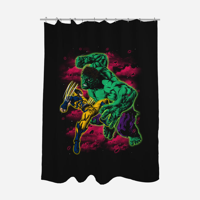 Savage Meets Steel-None-Polyester-Shower Curtain-zybbhorn