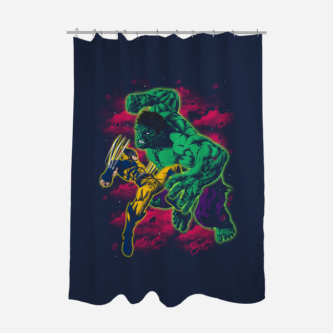 Savage Meets Steel-None-Polyester-Shower Curtain-zybbhorn