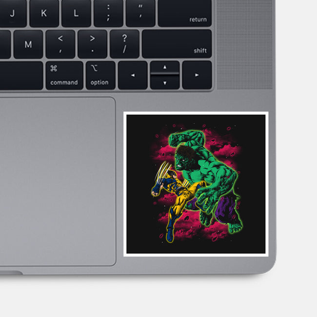 Savage Meets Steel-None-Glossy-Sticker-zybbhorn