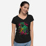 Savage Meets Steel-Womens-V-Neck-Tee-zybbhorn
