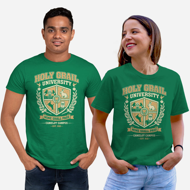 Holy Grail University-Unisex-Basic-Tee-NMdesign