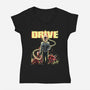 Ghost Drive-Womens-V-Neck-Tee-zascanauta