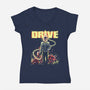 Ghost Drive-Womens-V-Neck-Tee-zascanauta