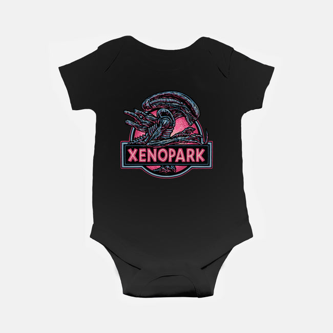 Welcome To Xenopark-Baby-Basic-Onesie-glitchygorilla