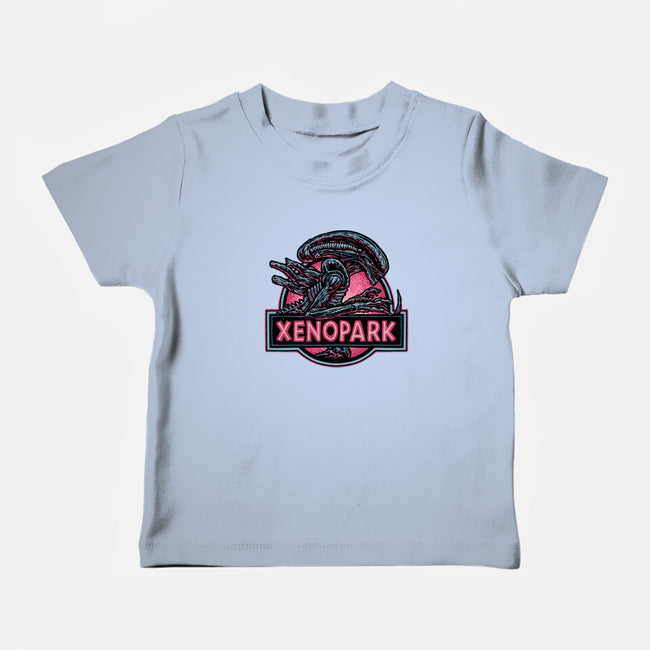 Welcome To Xenopark-Baby-Basic-Tee-glitchygorilla