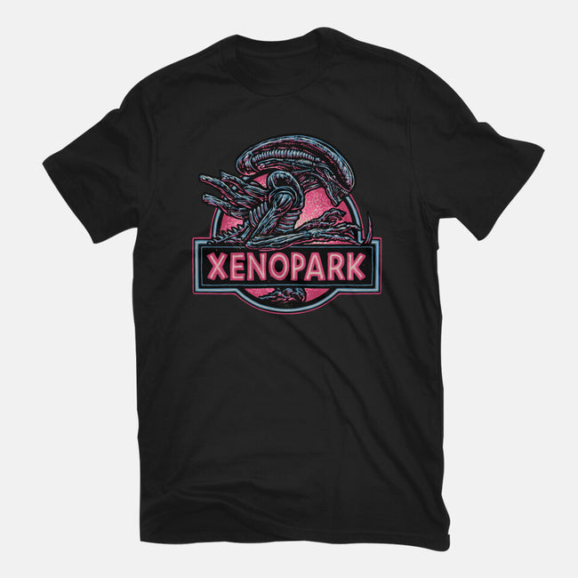 Welcome To Xenopark-Womens-Basic-Tee-glitchygorilla