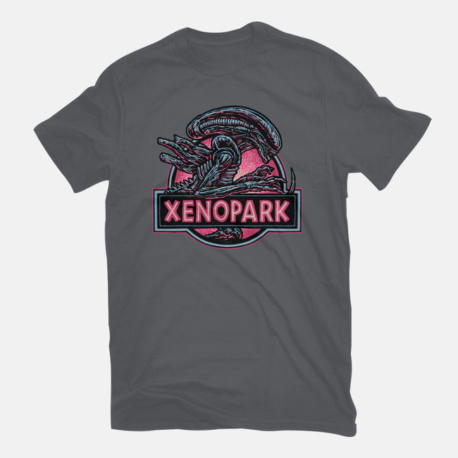 Welcome To Xenopark-Womens-Basic-Tee-glitchygorilla