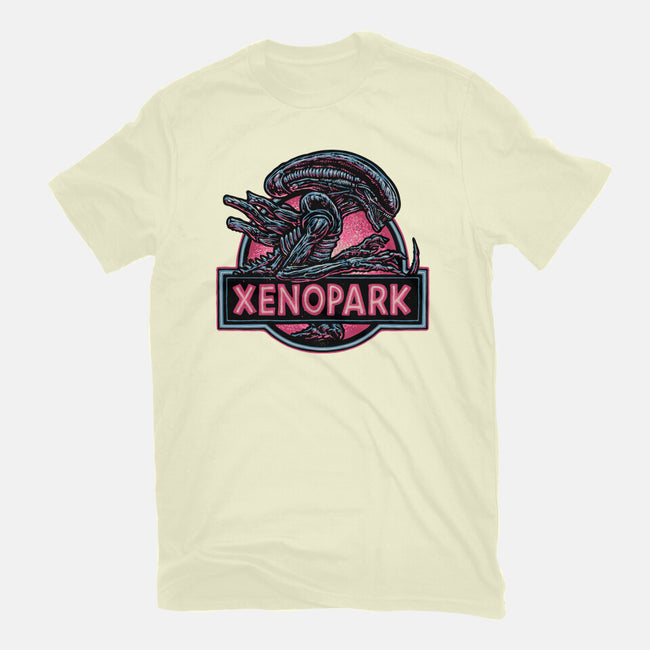 Welcome To Xenopark-Mens-Basic-Tee-glitchygorilla