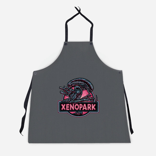Welcome To Xenopark-Unisex-Kitchen-Apron-glitchygorilla