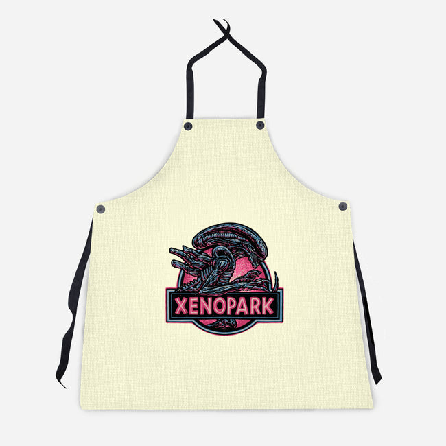 Welcome To Xenopark-Unisex-Kitchen-Apron-glitchygorilla