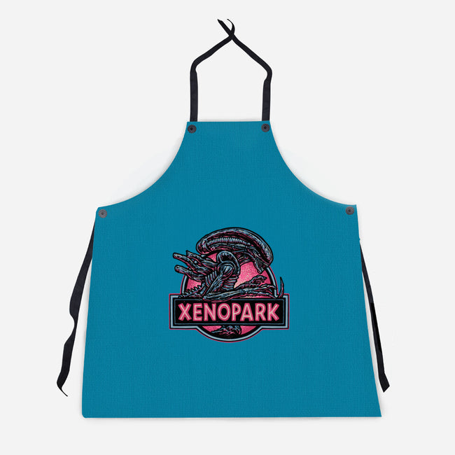 Welcome To Xenopark-Unisex-Kitchen-Apron-glitchygorilla