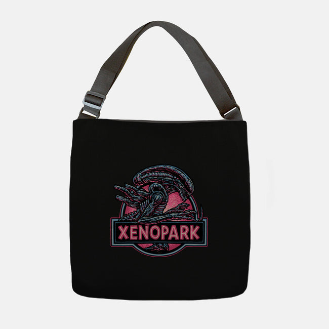 Welcome To Xenopark-None-Adjustable Tote-Bag-glitchygorilla