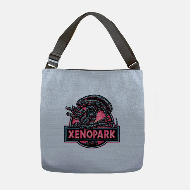 Welcome To Xenopark-None-Adjustable Tote-Bag-glitchygorilla