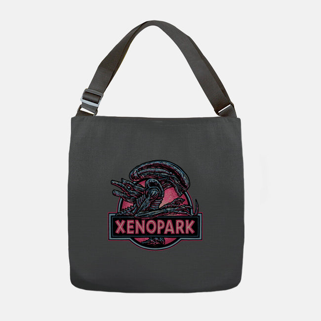 Welcome To Xenopark-None-Adjustable Tote-Bag-glitchygorilla
