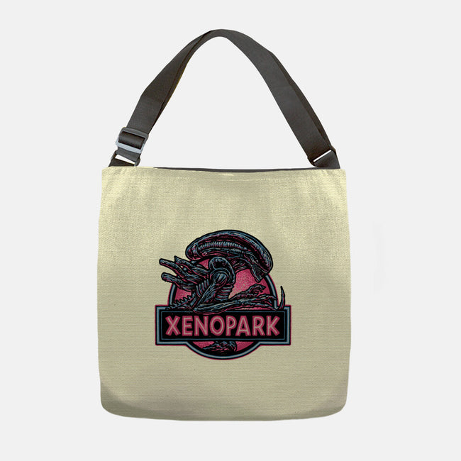 Welcome To Xenopark-None-Adjustable Tote-Bag-glitchygorilla