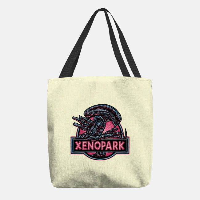 Welcome To Xenopark-None-Basic Tote-Bag-glitchygorilla
